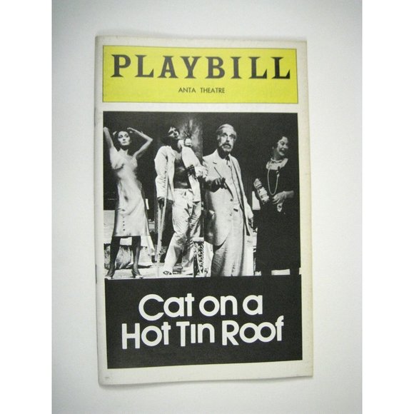 Cat Hot Tin Roof Playbill 1974 Anta Theatre Fred Gwynne Elizabeth Ashley Dullea - Picture 1 of 8